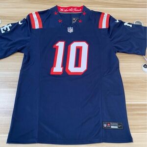 😎Drake Maye Navy Vapor Stitched Jersey😃